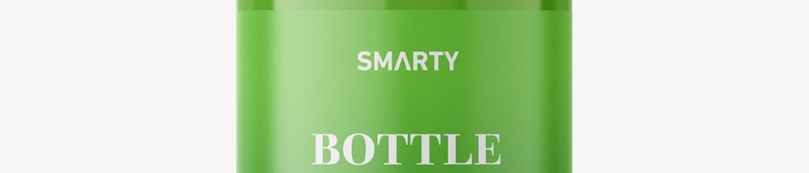Glossy bottle mockup with flip top mockup