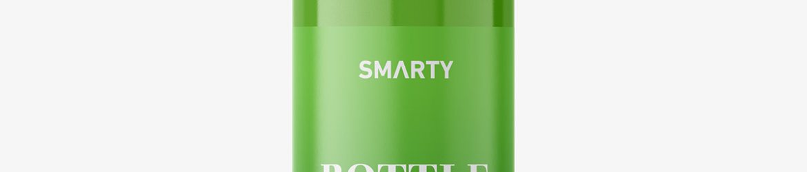 Glossy bottle mockup with trigger spray mockup