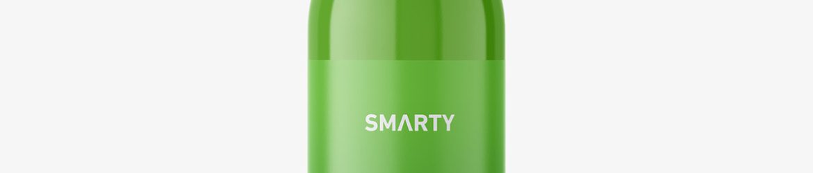 Glossy bottle mockup with trigger spray mockup