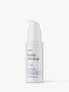 Glossy bottle with airless mockup