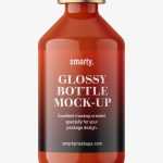 Glossy bottle with crimp seal mockup / 100ml - Free PSD Download Glossy bottle with crimp seal mockup / 100ml