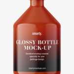 Glossy bottle with crimp seal mockup / 200ml - Free PSD Download Glossy bottle with crimp seal mockup / 200ml
