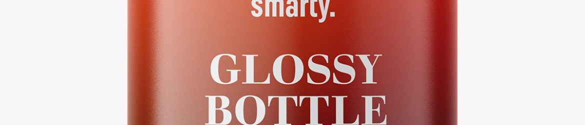 Glossy bottle with crimp seal mockup / 50ml Glossy bottle with crimp seal mockup / 50ml