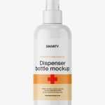 Glossy bottle with dispenser mockup - Free PSD Download Glossy bottle with dispenser mockup