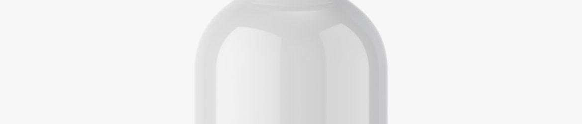 Glossy bottle with dropper mockup