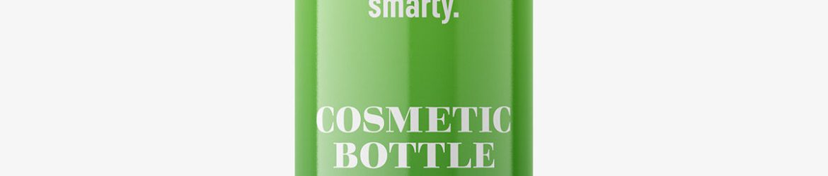 Glossy bottle with flip top mockup / 30 ml