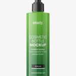 Glossy bottle with pump mockup / 200 ml