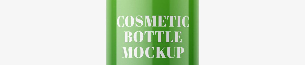 Glossy bottle with semi transparent cap