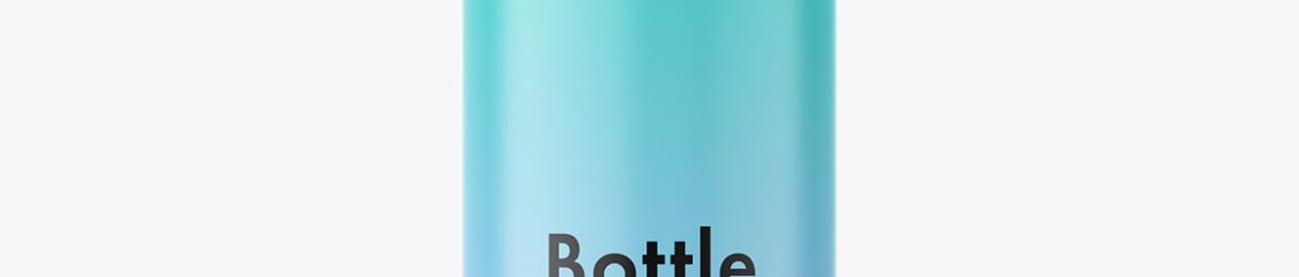 Glossy bottle with wide flip top cap mockup