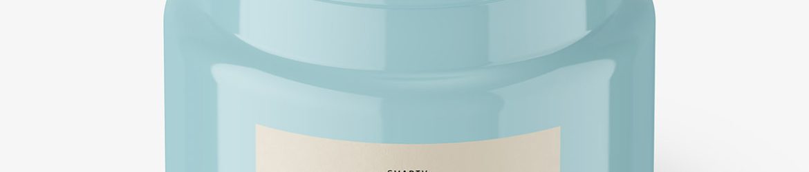 Glossy candle mockup
