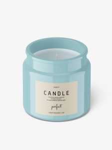 Glossy candle mockup