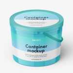 Glossy container mockup