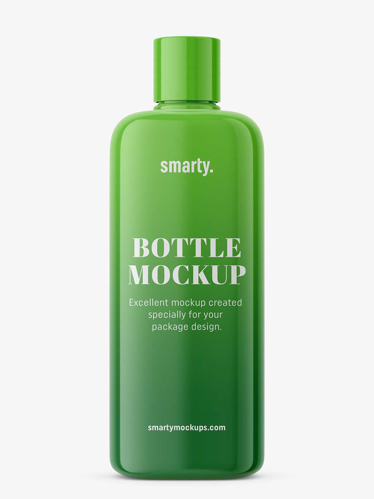 Glossy cosmetic bottle mockup