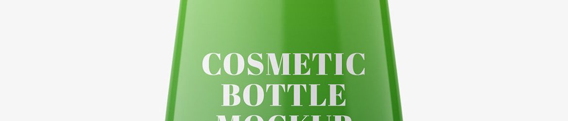 Glossy cosmetic bottle mockup Glossy cosmetic bottle mockup