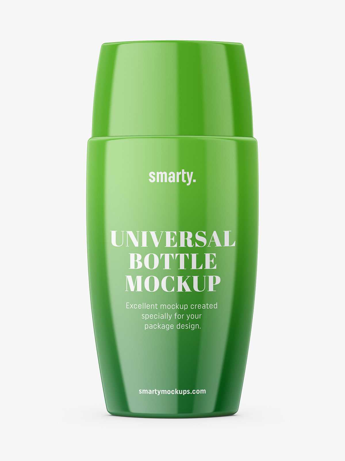Glossy cosmetic cream bottle mockup