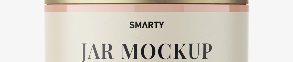 Glossy cream jar mockup