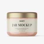 Glossy cream jar mockup - Free PSD Download Glossy cream jar mockup