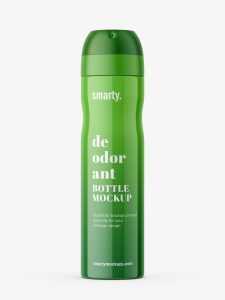 Glossy deodorant spray mockup