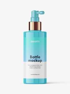 Glossy dispenser bottle mockup