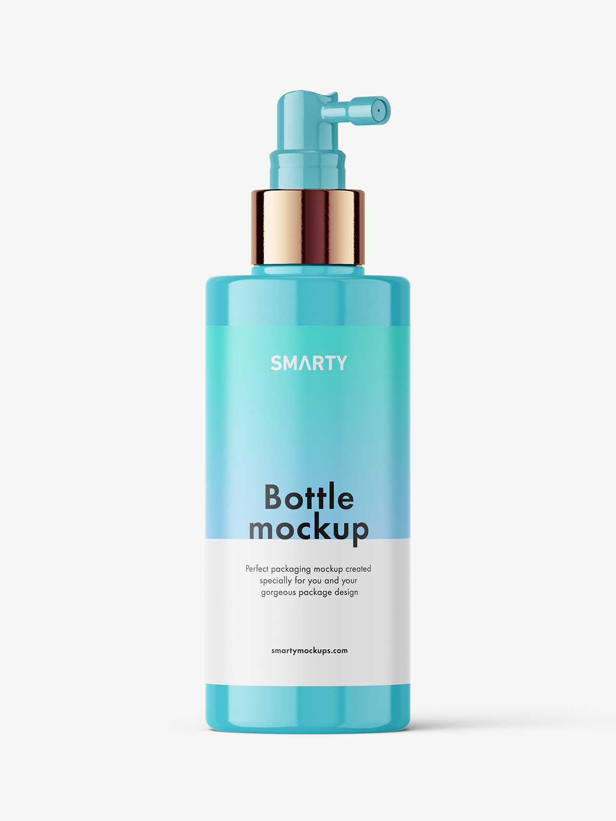 Glossy dispenser bottle mockup