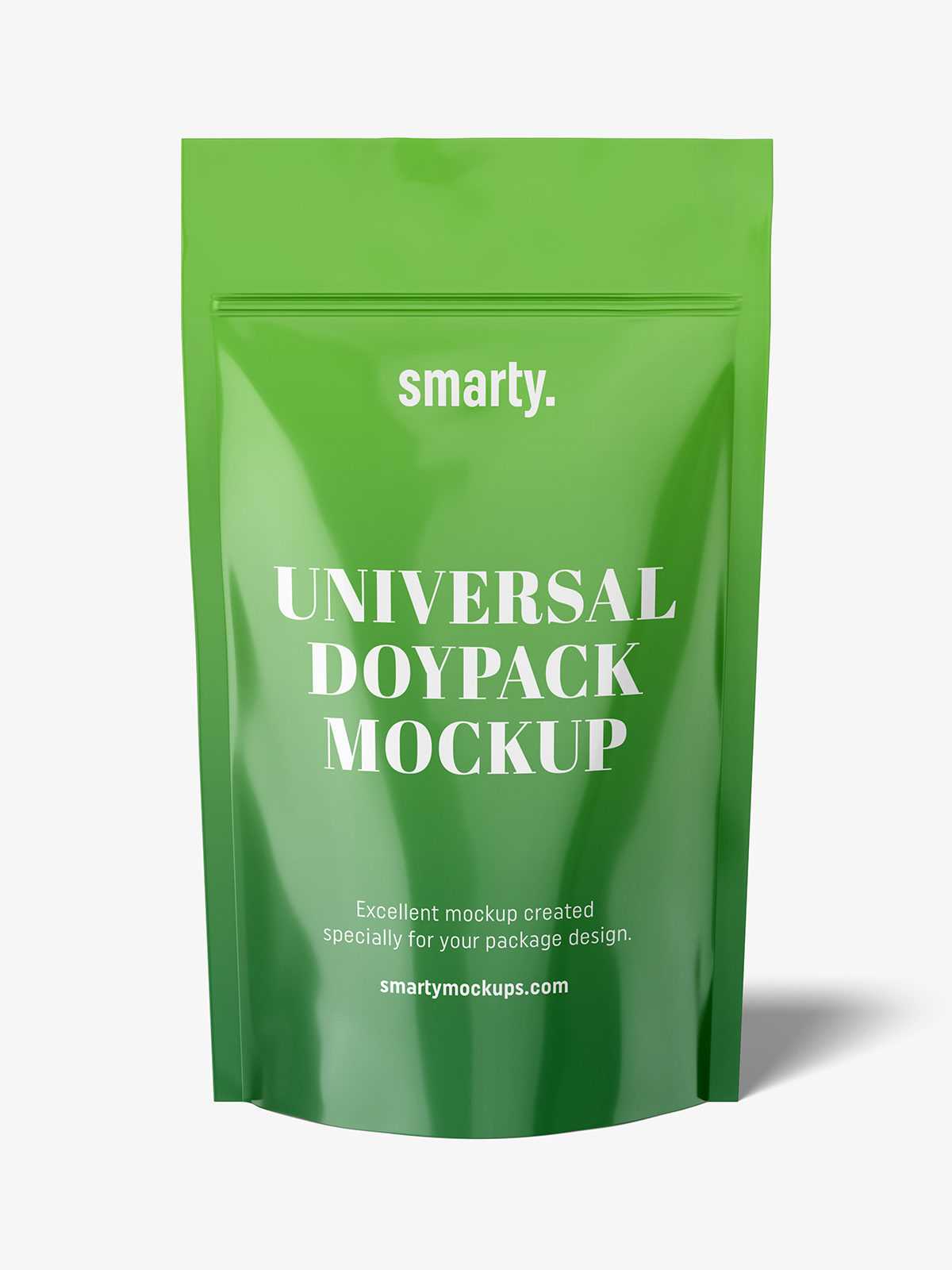 Glossy doypack mockup