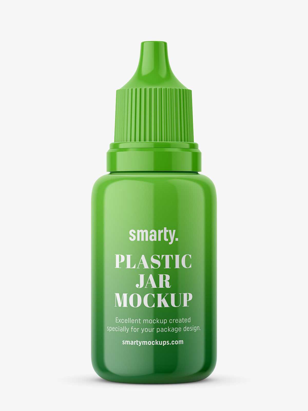 Glossy dropper bottle mockup