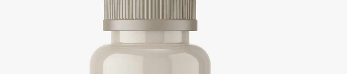 Glossy ear spray bottle mockup