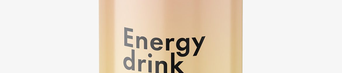 Glossy energy drink mockup