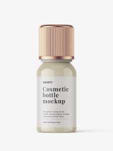 Glossy essential oil bottle mockup