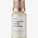 Glossy essential oil bottle mockup