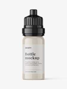 Glossy essential oil bottle mockup