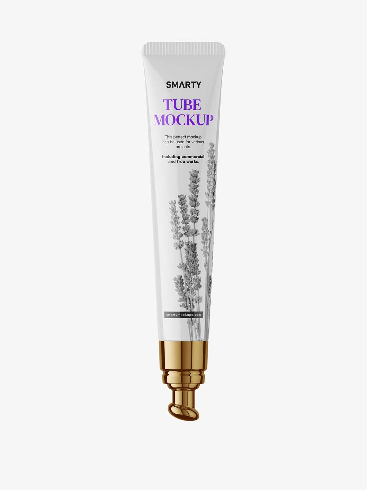 Glossy eye cream tube mockup