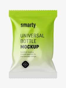 Glossy foil bag mockup