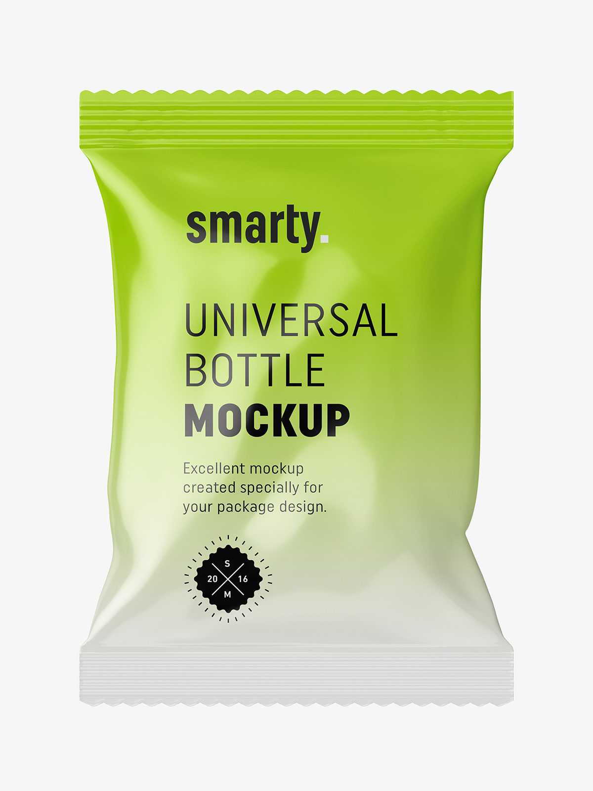 Glossy foil bag mockup