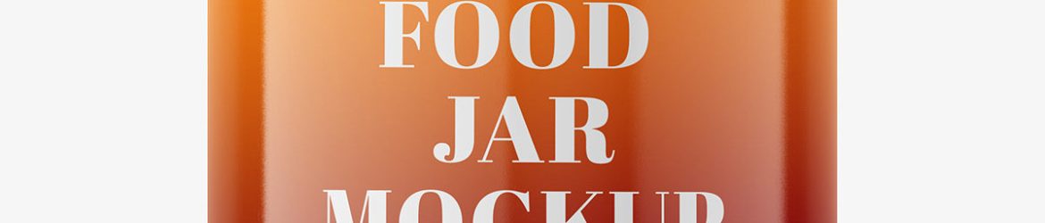 Glossy food jar mockup