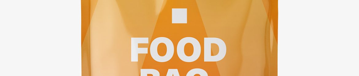 Glossy food pouch mockup
