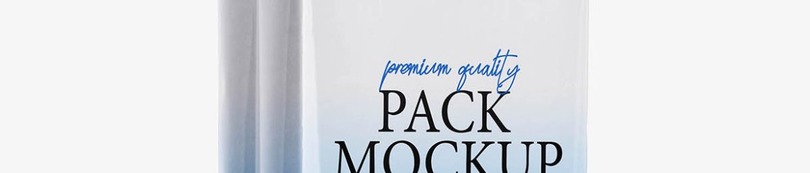 Glossy gusseted food bag mockup Glossy gusseted food bag mockup