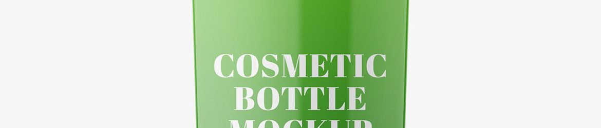 Glossy hygiene bottle mockup
