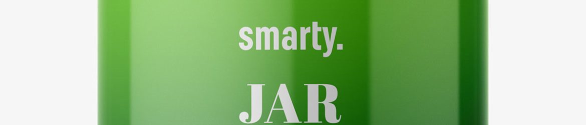 Glossy jar mockup