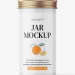 Glossy jar with screwcap mockup