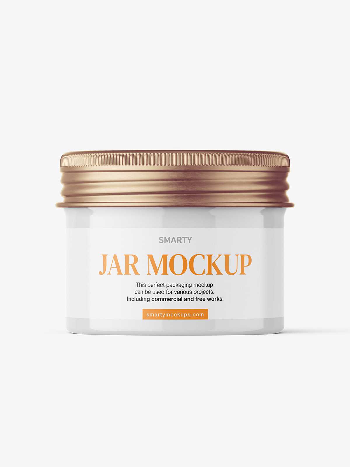 Glossy jar with screwcap mockup