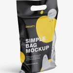 Glossy loose bag mockup