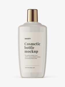 Glossy lotion bottle mockup