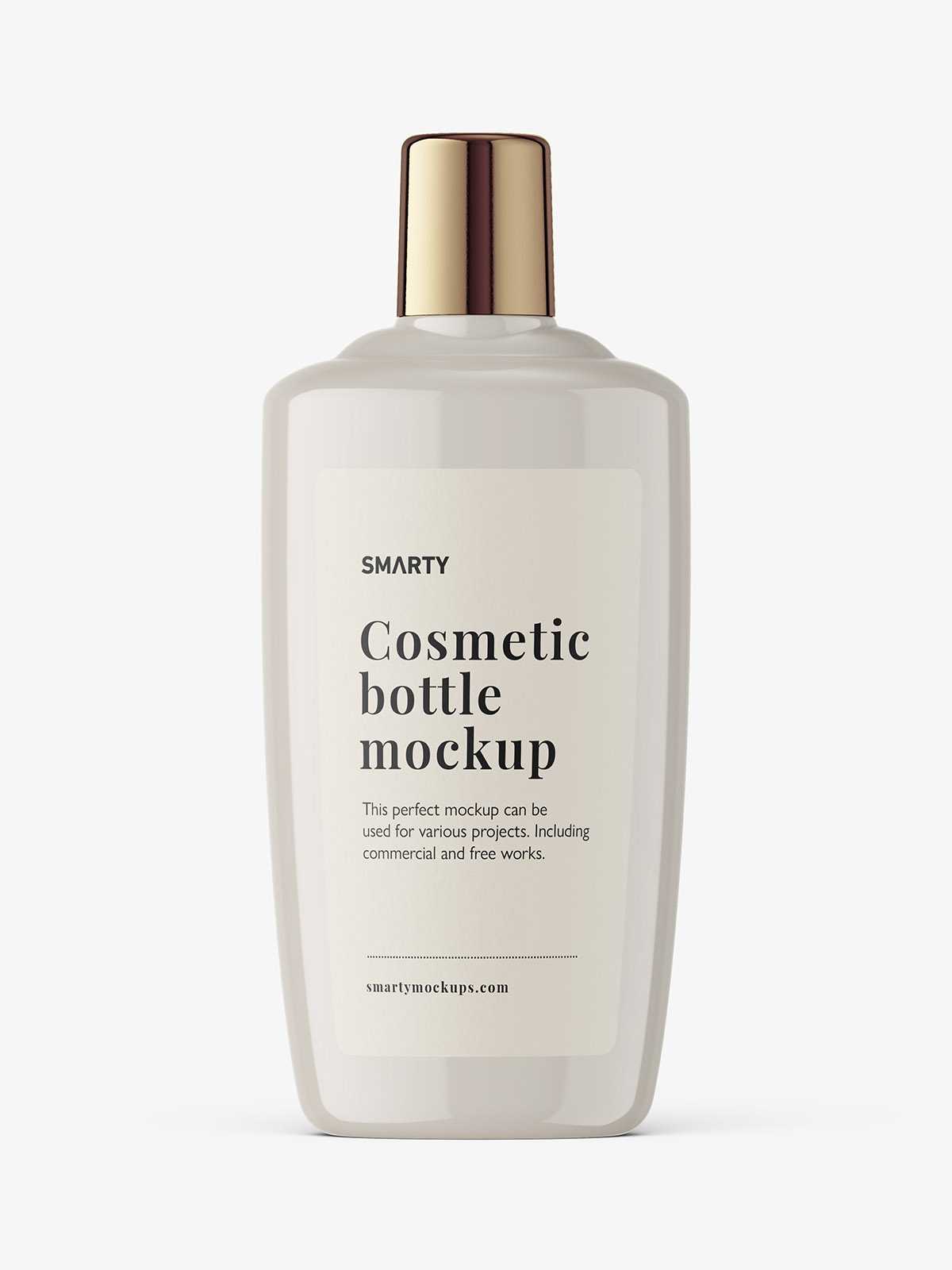 Glossy lotion bottle mockup