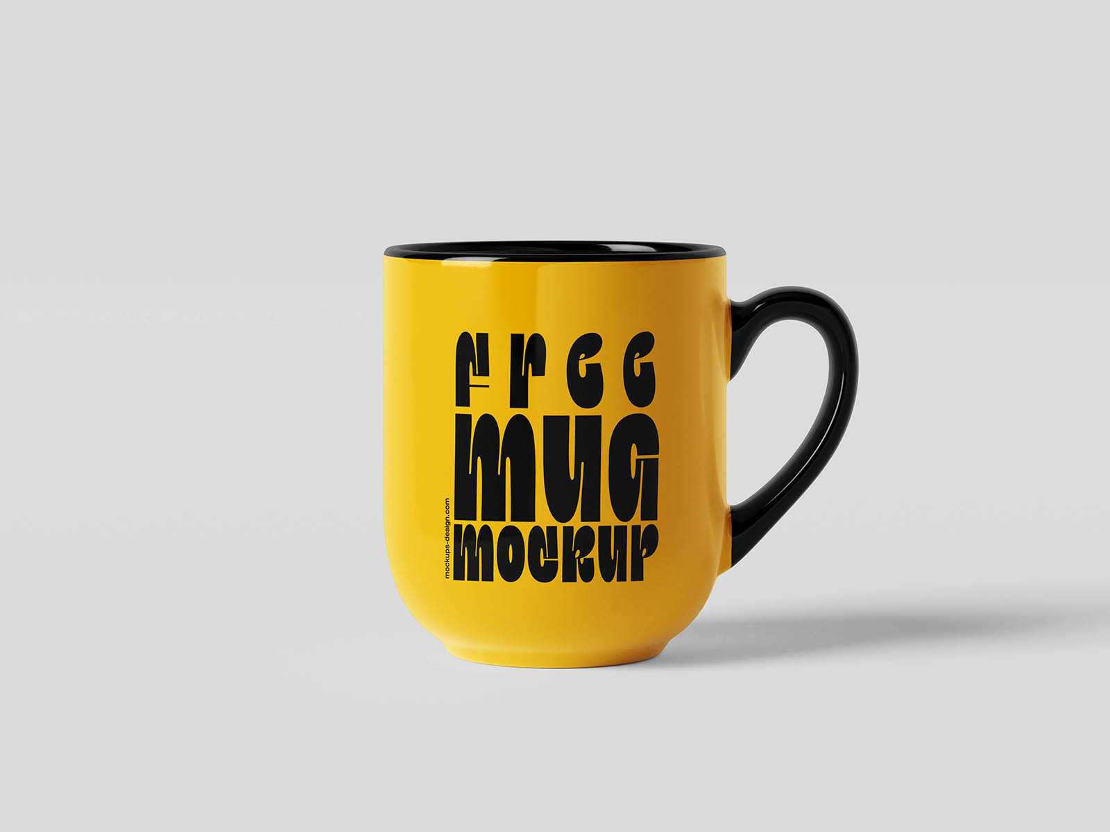 Glossy mug mockup