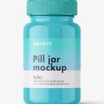 Glossy pharmaceutical jar mockup - Free PSD Download Glossy pharmaceutical jar mockup