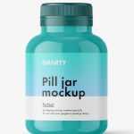 Glossy pharmaceutical jar mockup - Free PSD Download Glossy pharmaceutical jar mockup