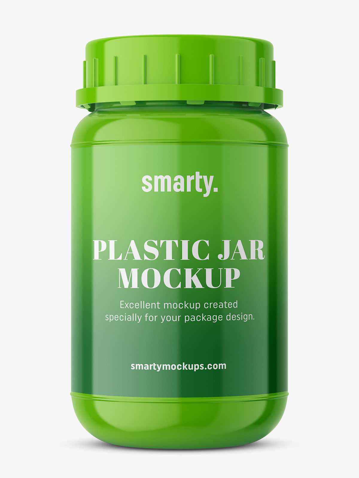 Glossy pharmacy jar mockup