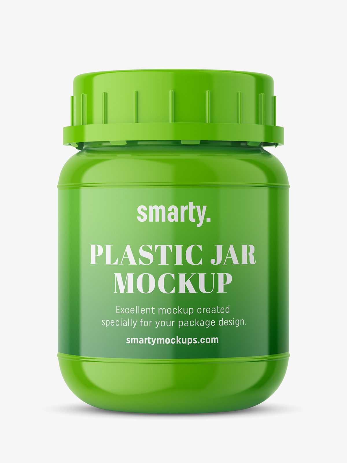 Glossy pharmacy jar mockup