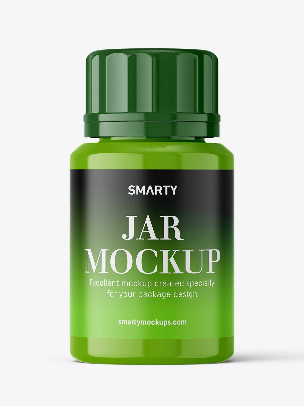 Glossy pill bottle / jar mockup